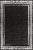 Çerçeveli Pamuk Taban Dijital Baskılı Halı  ANTRASİT 80X150 - 1