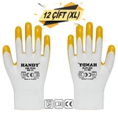 Handy HN-15 Nitril Kaplama İş Eldiveni Sanayi İnşaat Usta Eldiven 10/XL (12 ÇİFT) - 1