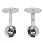 Nobel Askı Flanşı Yuvarlak Kapalı Ağız Dolap Elbise Askı Aparatı (2 ADET) - 3