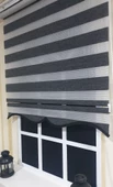 Zebra Stor Perde Organze Siyah Kırçıl Etek Dilimli STB904  Siyah 200 x 200 - 1