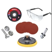 Spiral Avuç Içi Taşlama Makinesi Cırt Zımpara 115 mm (9 Parça) thumbnail 1