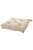 Malında 40/35x38x7 Cm Sandelye Minderi Ekru Cırt Cırt Bantlı - 1