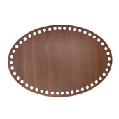 Ahşap Sepet Tabanı Oval Kahverengi ( 1 Adet ) - 1
