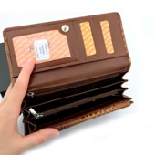 Hakiki Deri Rugan Çıtçıtlı Bayan Cüzdanı Prenses Model - 10