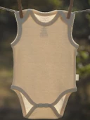 Naturaborn GOTS Organik Sertifikalı Kroşetalı Kolsuz Bebek Body - 6