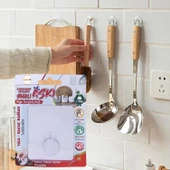 Kendinden Yapışkanlı Kapı Askılığı Duvar Banyo Mutfak Askısı GRİ thumbnail 1