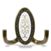 Seçil Vestiyer Duvar Askısı Metal Dolap Elbise Askılığı Antik Sarı (4 ADET) - 5