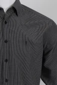 Uzun Kol Regular Fit Desenli Siyah Gömlek - 4