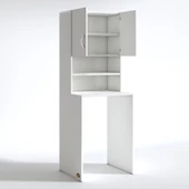 Kenzlife Çamaşır Makinesi Dolabı Hayzum Byz 180X066x55 Banyo Kiler Çift Kapaklı Arkalıklı - 3