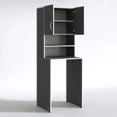 Kenzlife çamaşır makinesi dolabı hayzum gri 180*066*55 banyo kiler çift kapaklı arkalıklı thumbnail 3