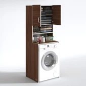 Kenzlife çamaşır makinesi dolabı hayzum cvz 180*066*55 banyo kiler çift kapaklı arkalıklı - 2