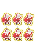 Yılbaşı Simli Noel Baba Strafor Süs Altın 6'lı - 2