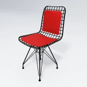 Knsz kafes tel sandalyesi 2 li mazlum syhkrm sırt minderli ofis cafe bahçe mutfak thumbnail 2