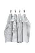 IKEA Rınnıg Mutfak Kurulama Bezi 4 Adet Beyaz Koyu Gri 45x60 Cm %100 Pamuk - 1