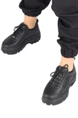 Siyah Kalın Tabanlı Sneaker Günlük Spor Ayakkabı - Porto - 3