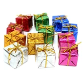 Yılbaşı Çam Ağacı Süsü Renkli Hediye Paketi 12'li thumbnail 1