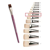 Yağlı Boya Fırçası 12 Numara Samur Akrilik Boya Fırça No:12 Yatsı Uç 1 Adet Yağlıboya Fırça - 1