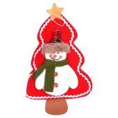 Yılbaşı Çam Ağacı Kardan Adam Dekor Süs 16x24 cm thumbnail 1