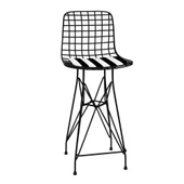 Knsz orta boy tel bar sandalyesi 1 li mağrur syhtuan 65 cm oturma yüksekliği mutfak bahçe cafe ofis thumbnail 2