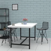 Knsz ufak boy tel bar sandalyesi 1 li uslu syhtuan 55 cm oturma yüksekliği mutfak bahçe cafe ofis thumbnail 3