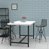 Knsz orta boy tel bar sandalyesi 1 li mağrur syhtuan 65 cm oturma yüksekliği mutfak bahçe cafe ofis thumbnail 3