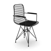 Knsz kafes tel sandalyesi 6 lı mazlum syhsyh kolçaklı ofis cafe bahçe mutfak thumbnail 2