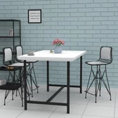 Knsz orta boy tel bar sandalyesi 1 li mağrur syhbyz sırt minderli 65 cm oturma yüksekliği mutfak bahçe cafe ofis thumbnail 3