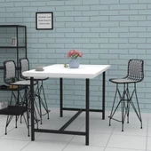 Knsz orta boy tel bar sandalyesi 1 li mağrur syhtalen sırt minderli 65 cm oturma yüksekliği mutfak bahçe cafe ofis thumbnail 3