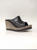 VENÜS 2015702  DOLGU TOPUK PLATFORM DERİ KADIN TERLİK - 1