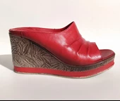 VENÜS 2015702  DOLGU TOPUK PLATFORM DERİ KADIN TERLİK - 9