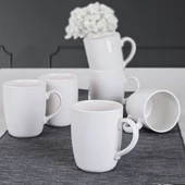 Keramika Beyaz Bulut Kupa 9 Cm 6 Adet - 3