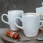 Keramika Beyaz Bulut Kupa 9 Cm 6 Adet - 1