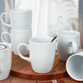 Keramika Beyaz Bulut Kupa 9 Cm 6 Adet - 2