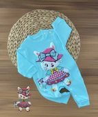 Eren Baby Kedi Kabartma Figürlü Baskılı Kız Tulumlar - 2