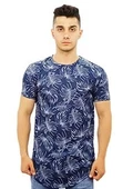 Lacivert Desenli T-Shirt - 1
