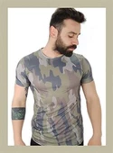Erkek Askeri Kamuflaj T-Shirt - 1