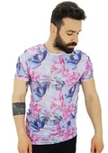 Boyu Uzun Erkek Desenli T-Shirt - 1