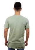 Boyu Uzun Açık Yeşil Önü Baskılı T-Shirt - 3