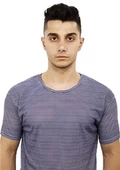 Lacivert Beyaz Çizgili T-Shirt - 2
