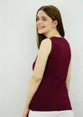 Bayan Atlet Sıfır Kol Bordo - 3