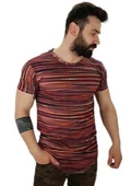 Erkek Renkli Boyu Uzun T-shirt - 1