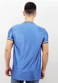 Mavi Kırmızı Şeritli T-Shirt - 3