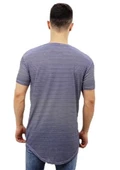 Lacivert Beyaz Çizgili T-Shirt - 4