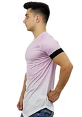 Pembe Beyaz Çift Renk T-Shirt thumbnail 2