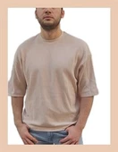 Oversize Waffle Erkek T-shirt 1079 - 2