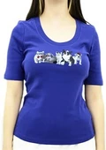 Cat&Dog Baskılı Mavi T-Shirt thumbnail 3