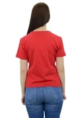 Kurdele Taşlı Kırmızı T-Shirt - 4