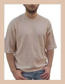 Oversize Waffle Erkek T-shirt 1079 - 3
