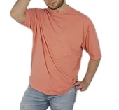Oversize Erkek Turuncu T-Shirt 10118 - 3