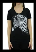Zebra Baskılı Siyah T-Shirt - 3